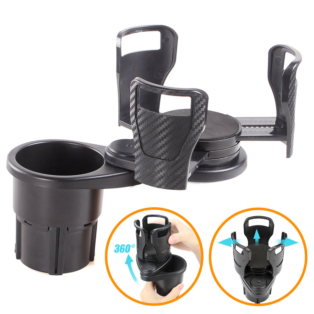 Universal 2-in-1 Multi Functio<i></i>nal Car Dual Cup Holder | 360° Adjustable Storage Organizer